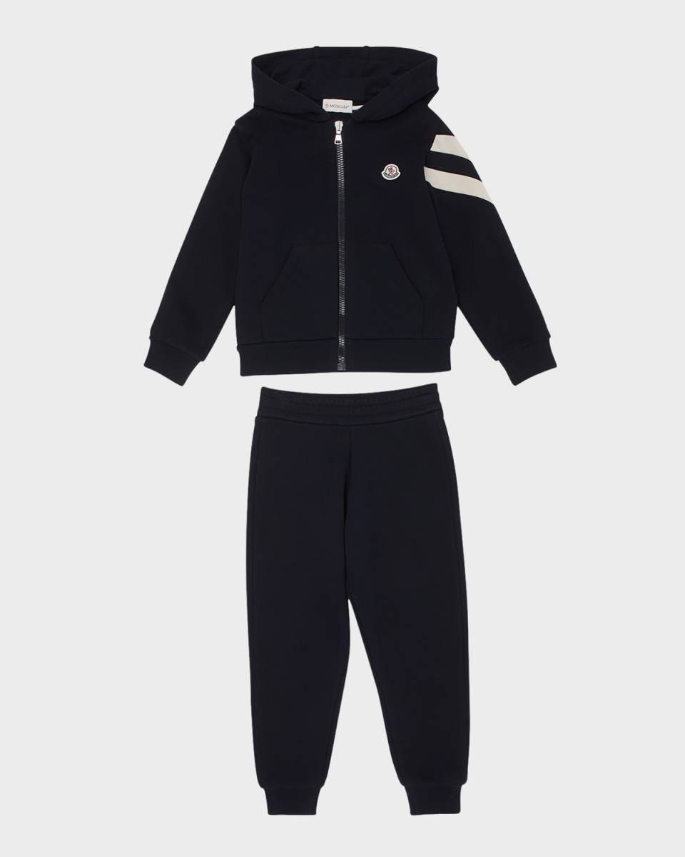 Boy's Logo Patch Jogger Set, Size 8-14